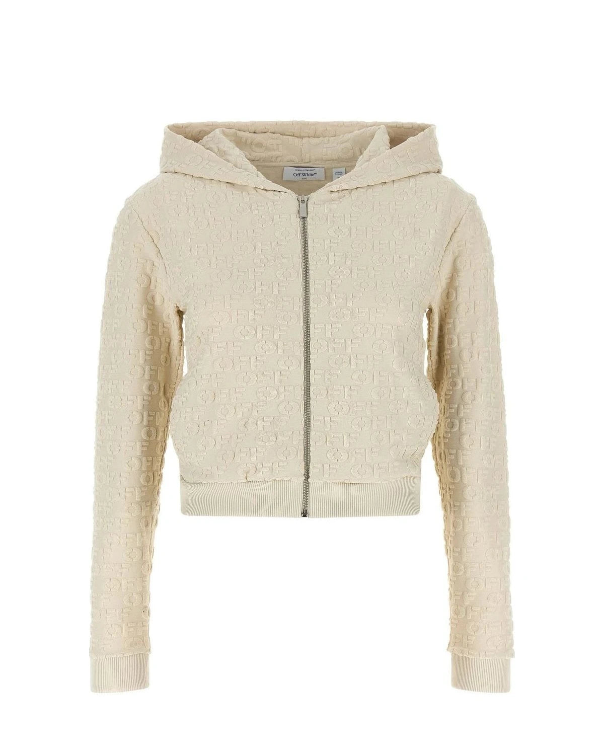 Off-White Hoodie in beige, Cotton
