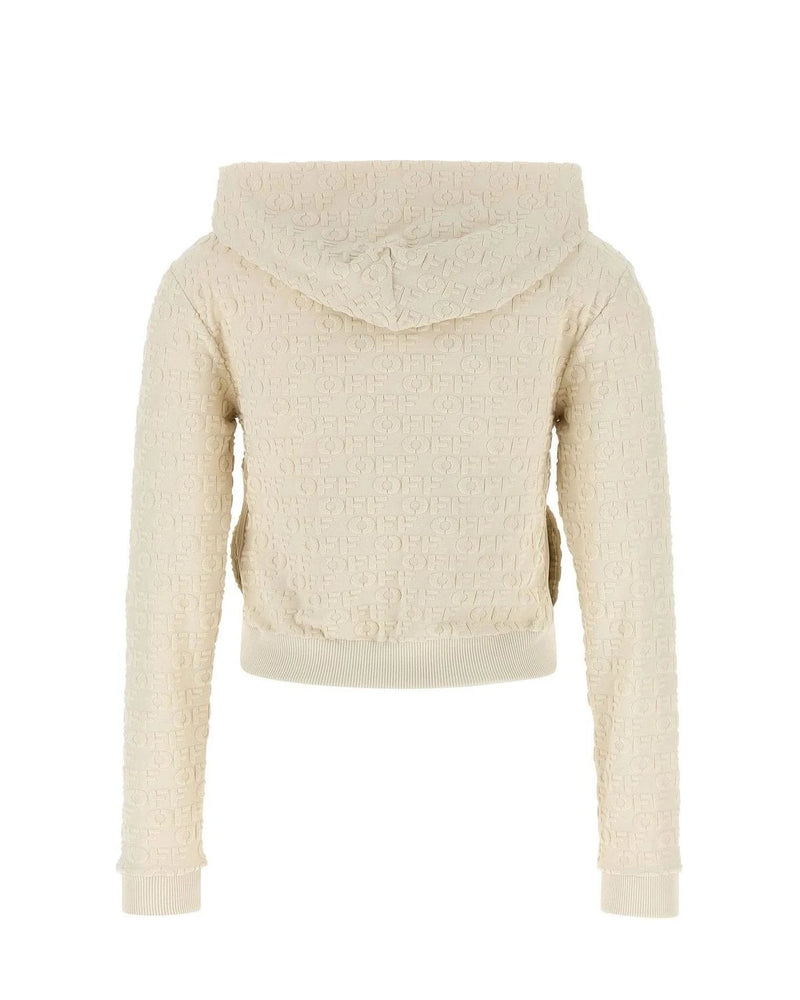 Off-White Hoodie in beige, Cotton — view 2
