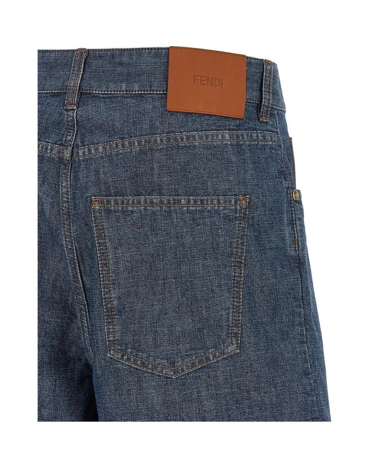 Fendi Denim Short in blue, Cotton — view 4