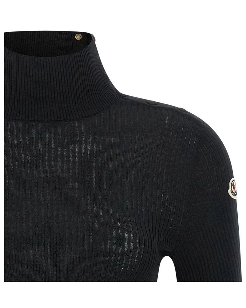 Moncler Sweater in black, Virgin Wool — view 3