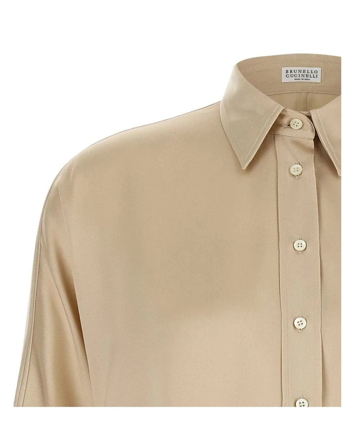 Brunello Cucinelli Blouse in beige, Silk — view 3
