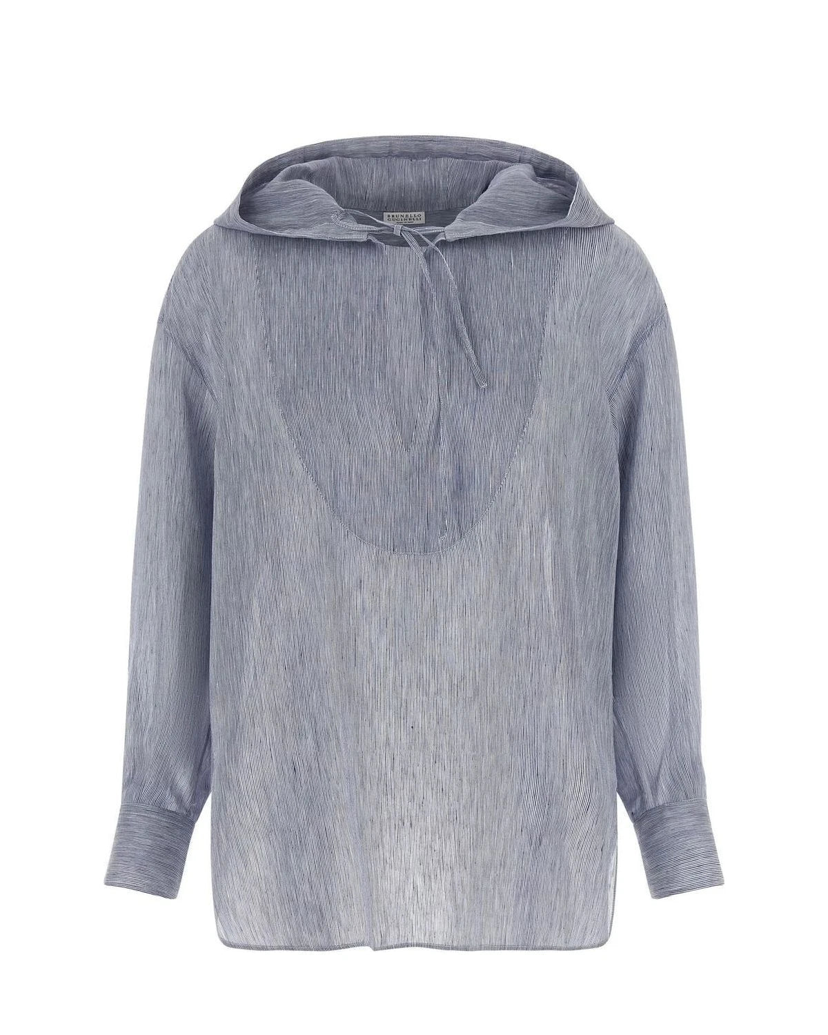 Brunello Cucinelli Blouse in blue, Linen
