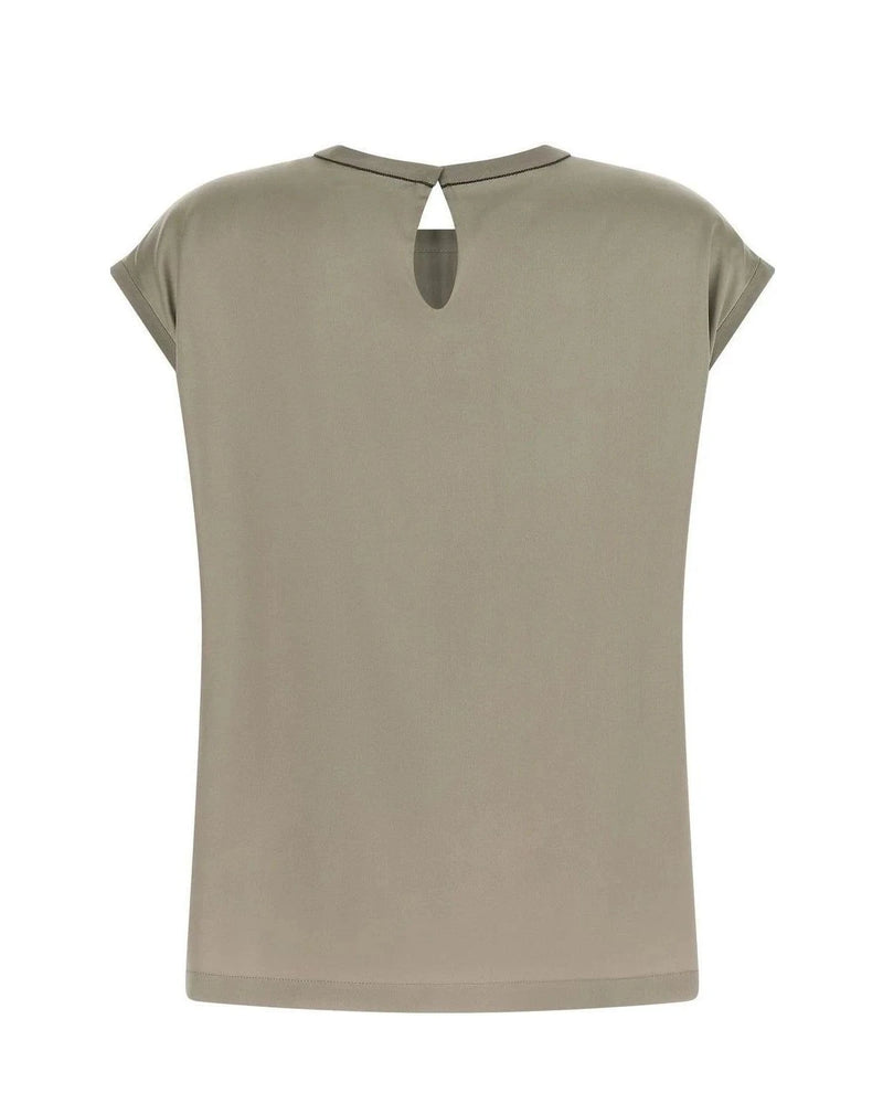 Brunello Cucinelli Blouse in beige, Silk — view 2