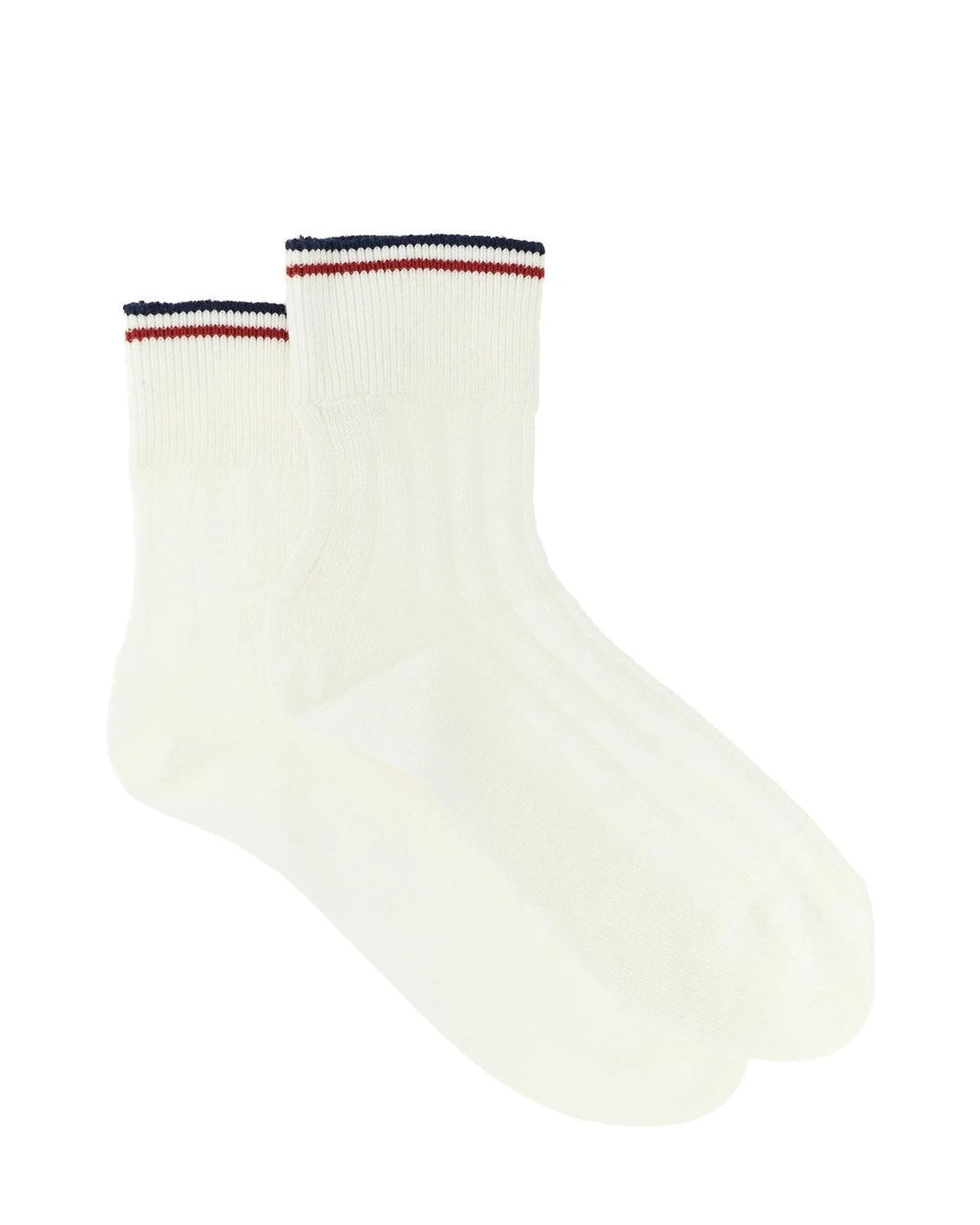 Brunello Cucinelli Crew Sock in white, Cotton
