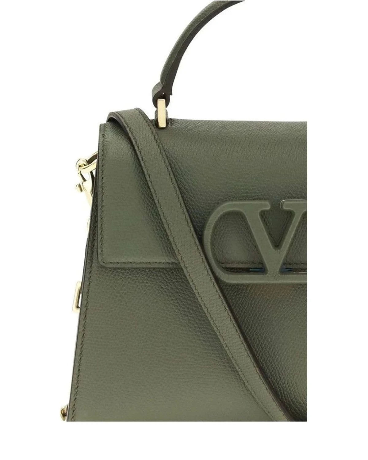 Valentino Garavani Satchel Bag in green, Calf Leather — view 4