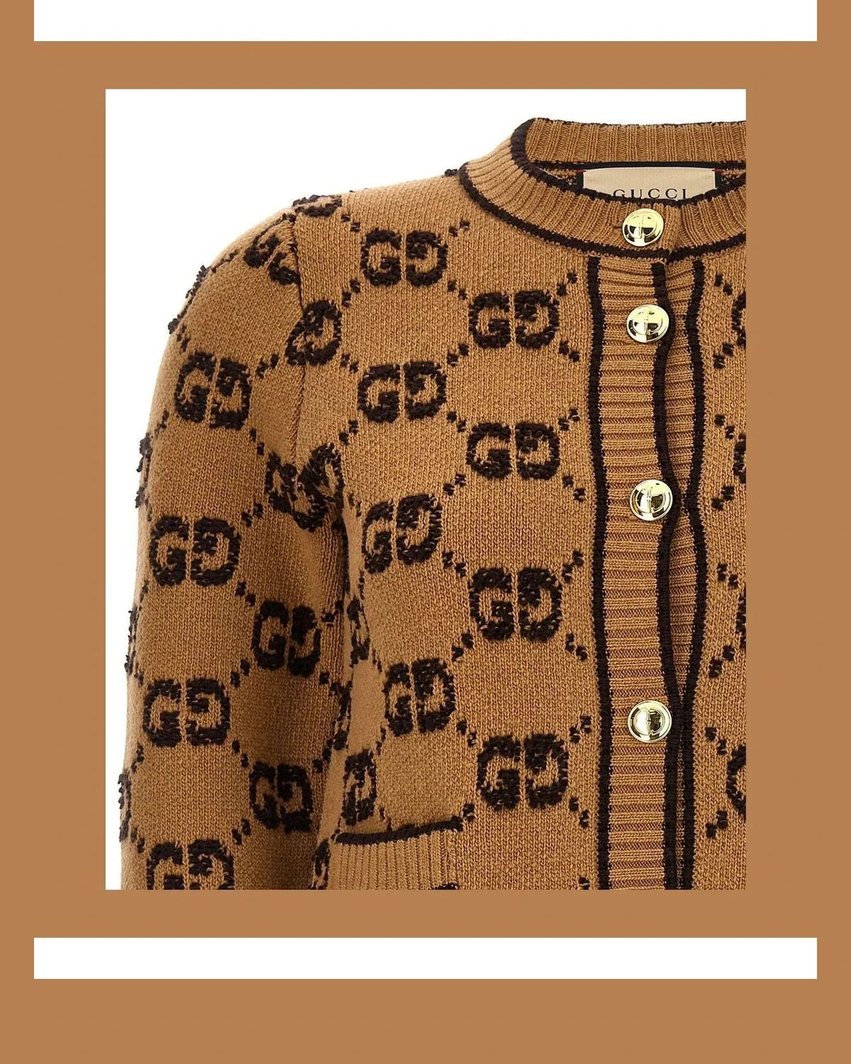 Gucci Cardigan in beige, Wool — view 3