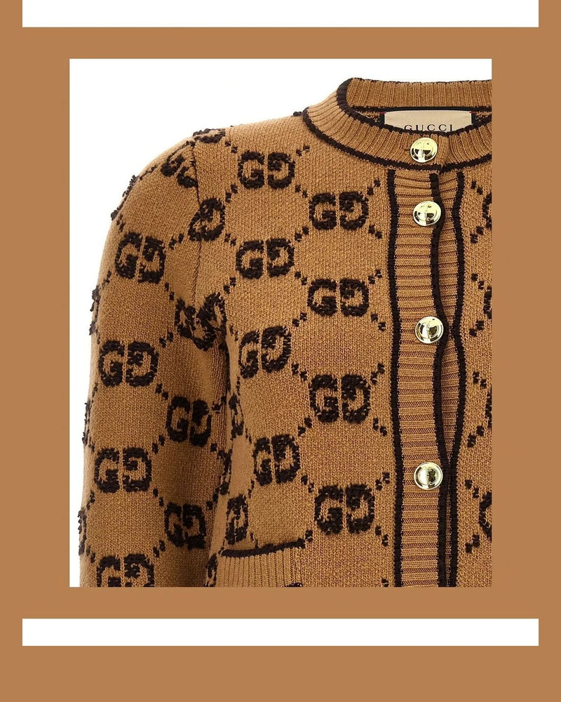 Gucci Cardigan in beige, Wool — view 3