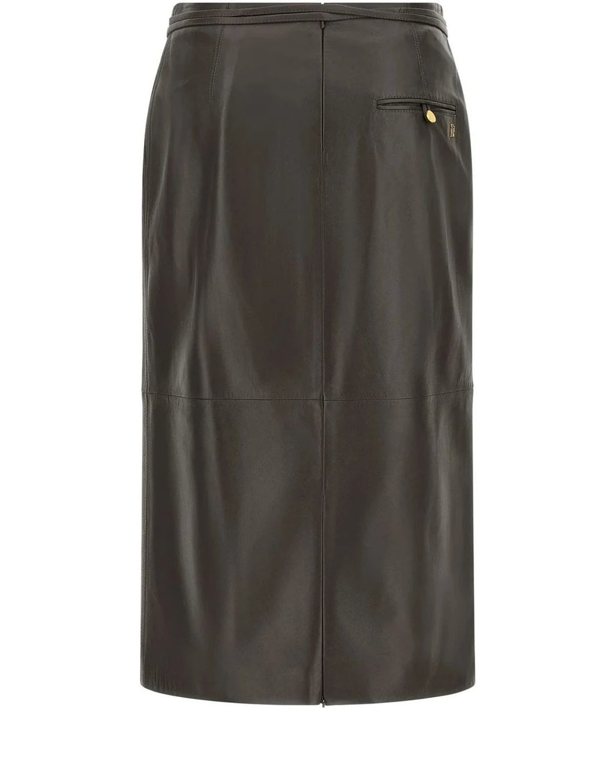 Alberta Ferretti Skirt in brown, Lamb Leather — view 2