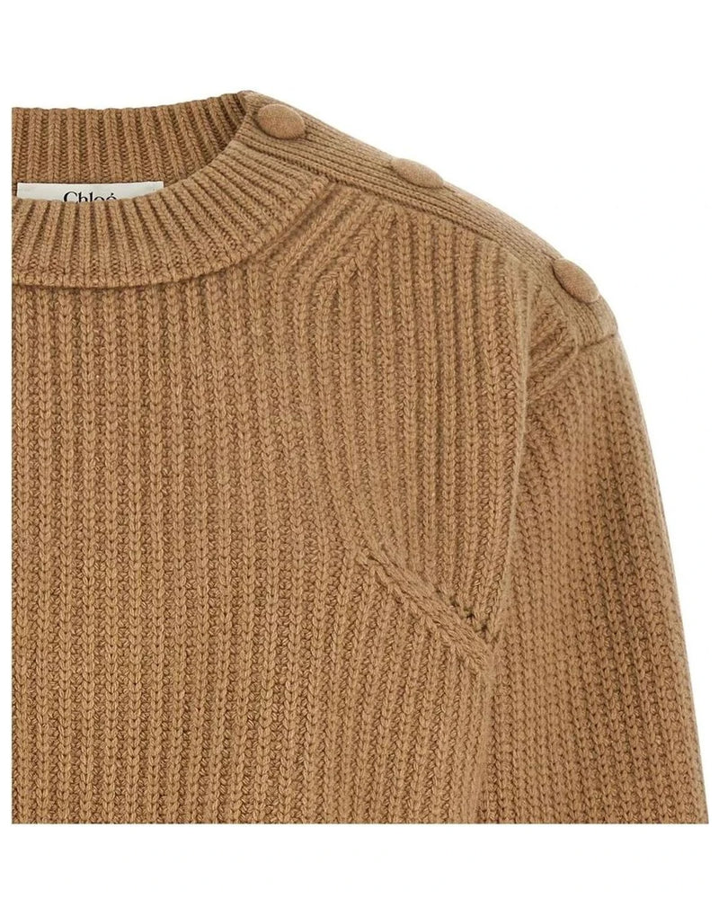 Chloé Sweater in beige, Wool — view 3