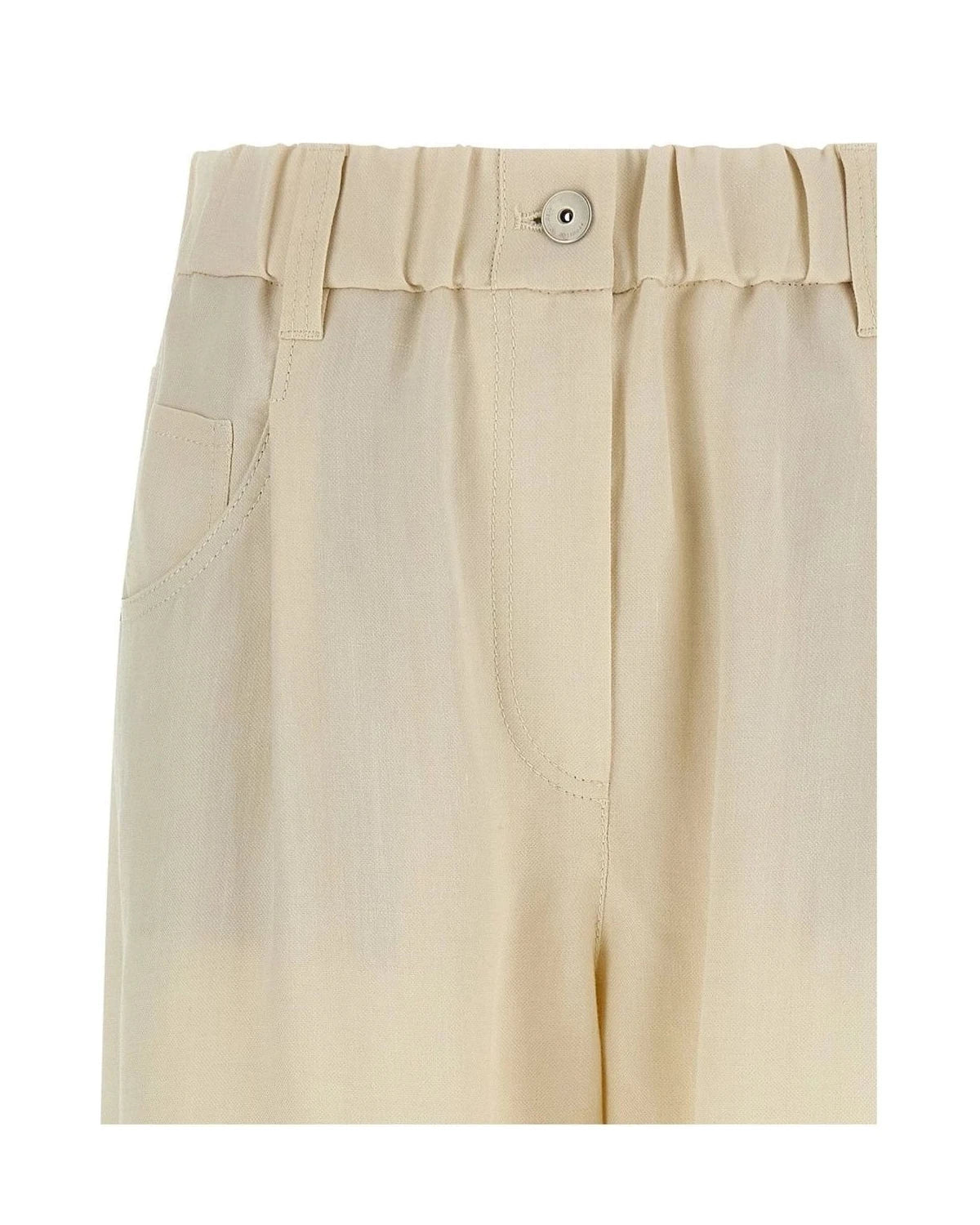 Brunello Cucinelli Trouser in white, Viscose — view 3