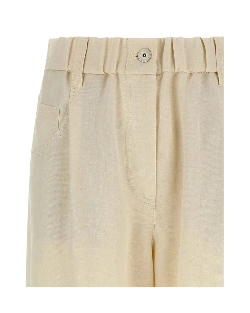 Brunello Cucinelli Trouser in white, Viscose — view 3