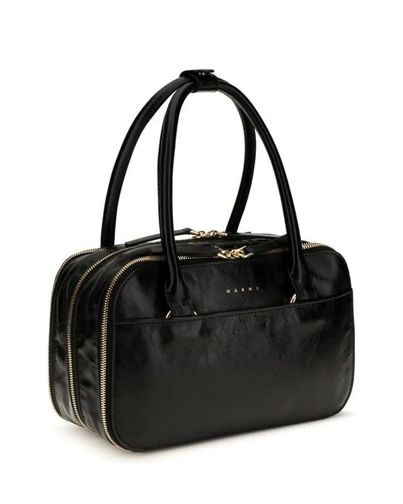 Marni Satchel Bag in black, Calf Leather — view 2
