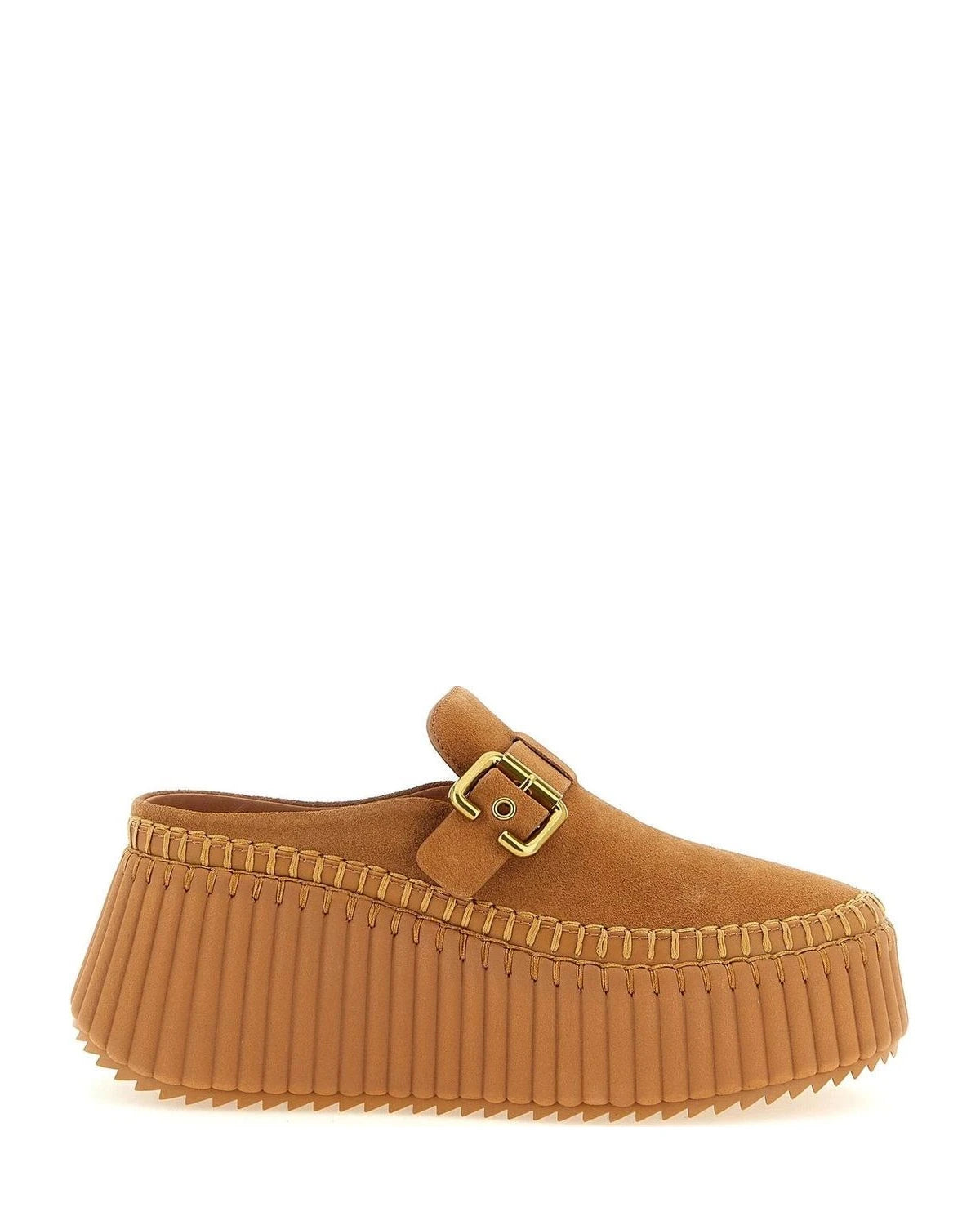Chloé Wedges in beige, Calfskin Leather