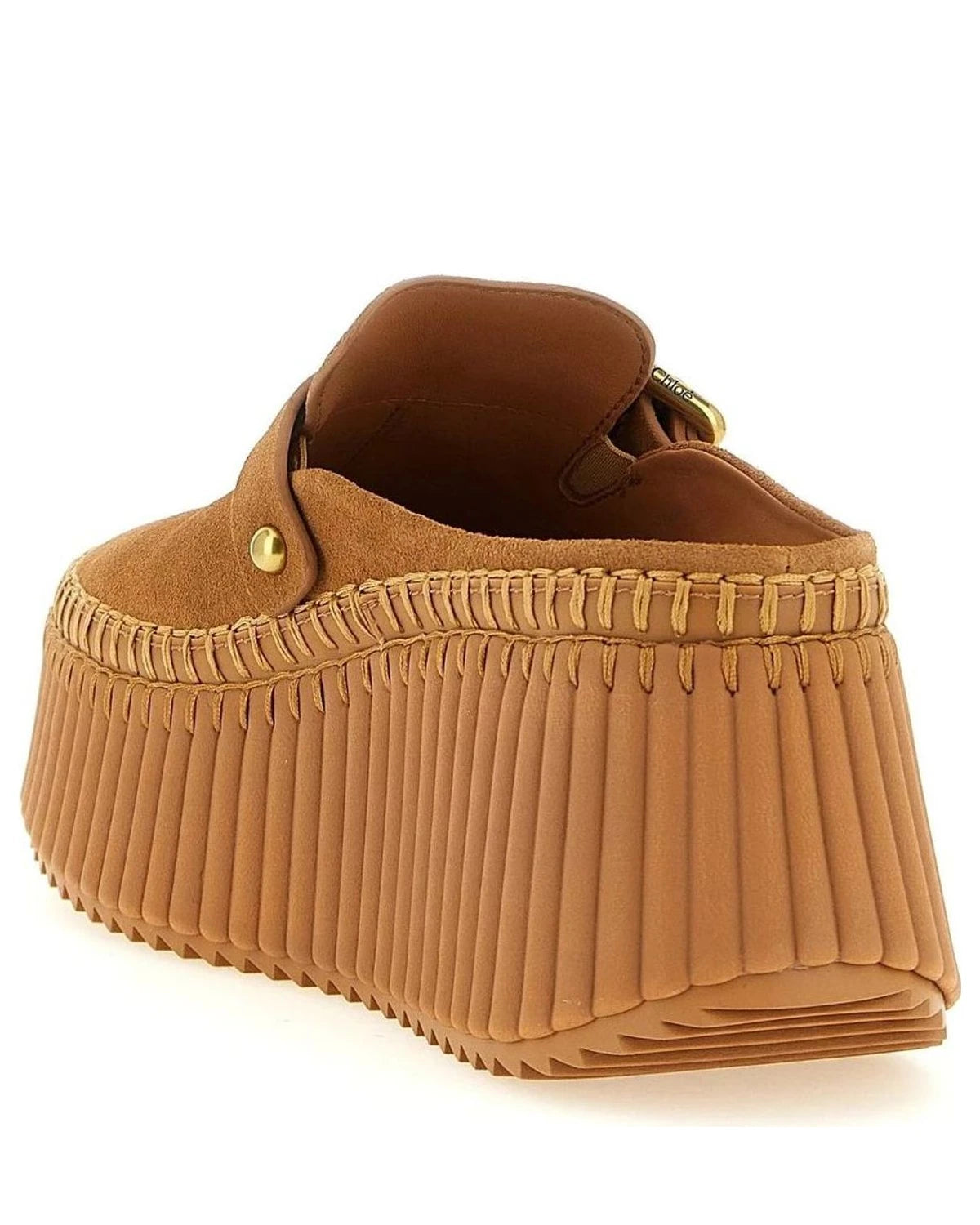 Chloé Wedges in beige, Calfskin Leather — view 3