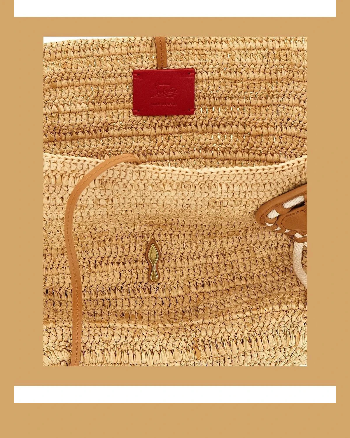 Christian Louboutin Tote Bag in beige, Raffia — view 4