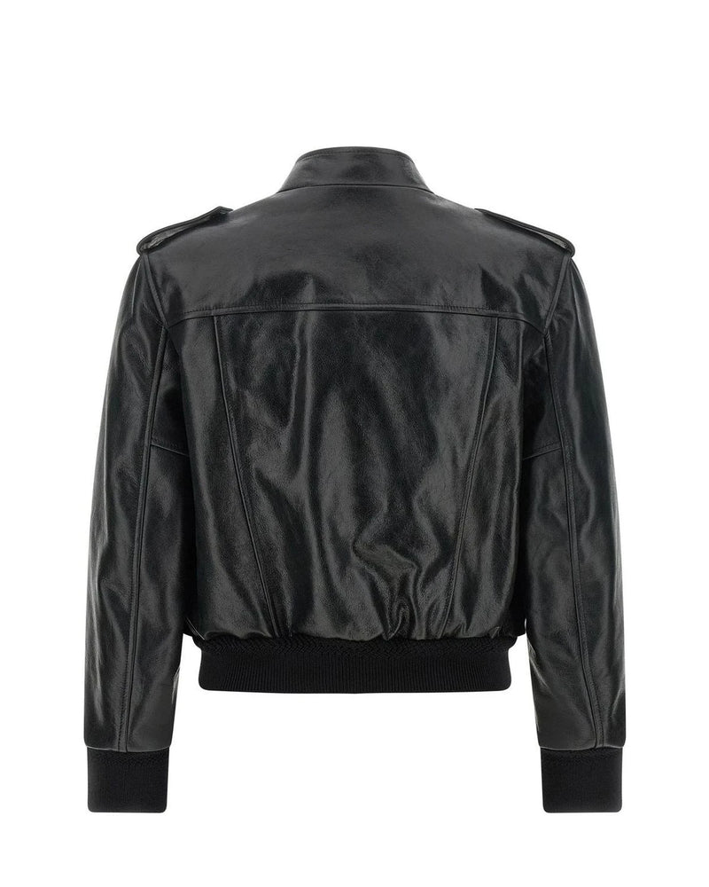 Tom Ford Bomber Jacket in black, Lamb Leather — view 2