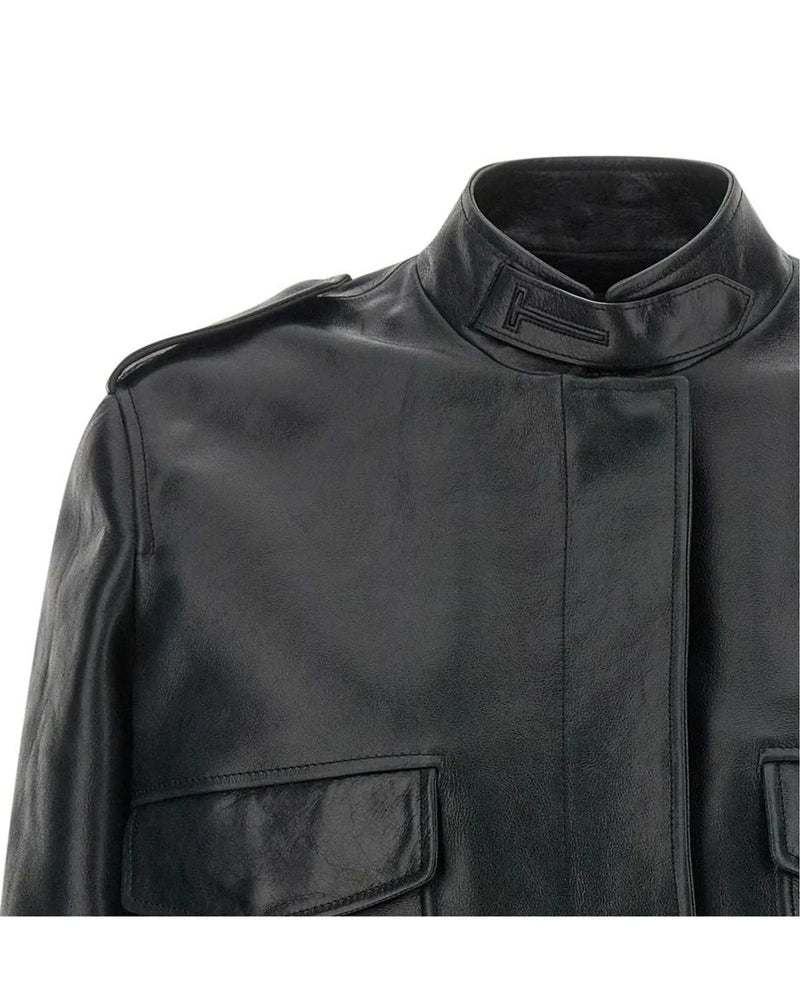 Tom Ford Bomber Jacket in black, Lamb Leather — view 3