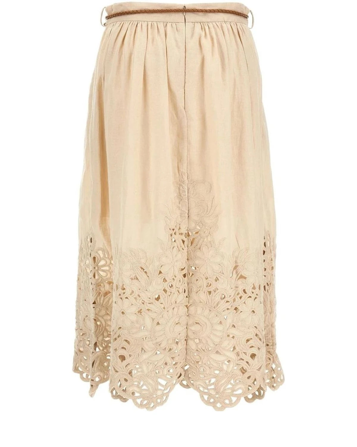 Zimmermann Skirt in beige, Linen — view 2