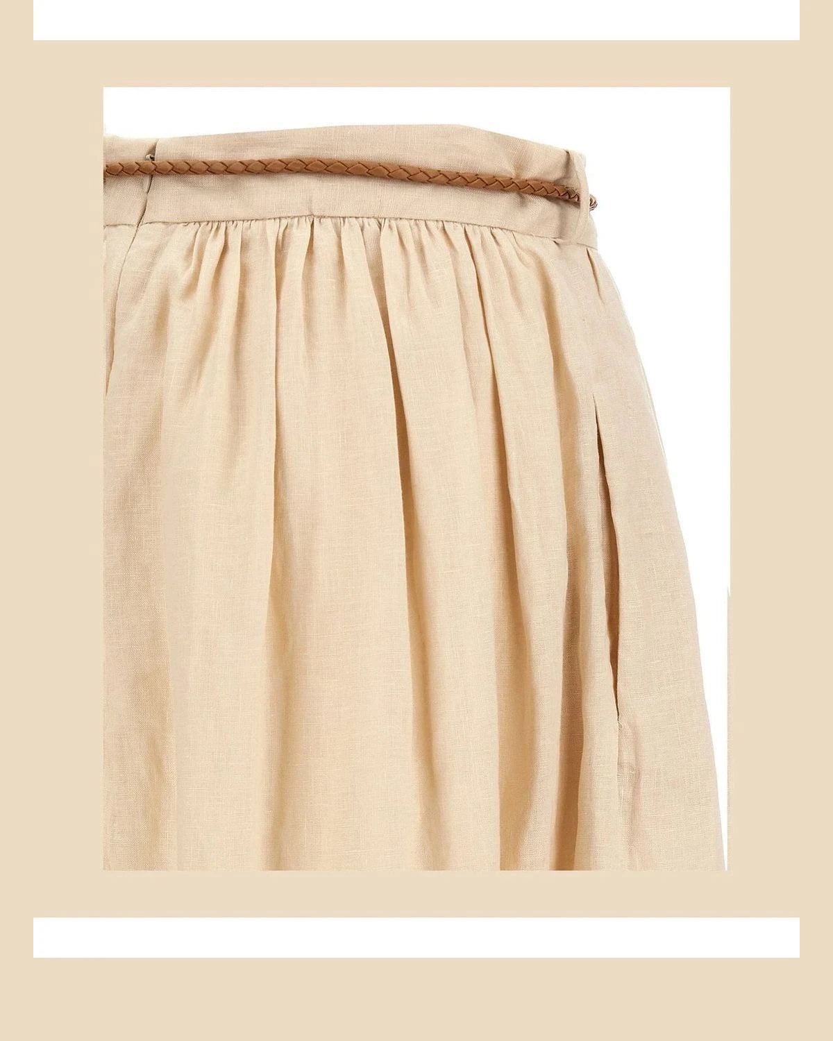 Zimmermann Skirt in beige, Linen — view 4