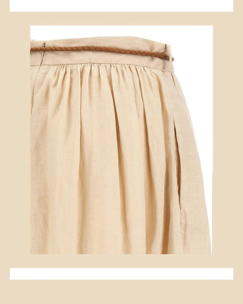 Zimmermann Skirt in beige, Linen — view 4