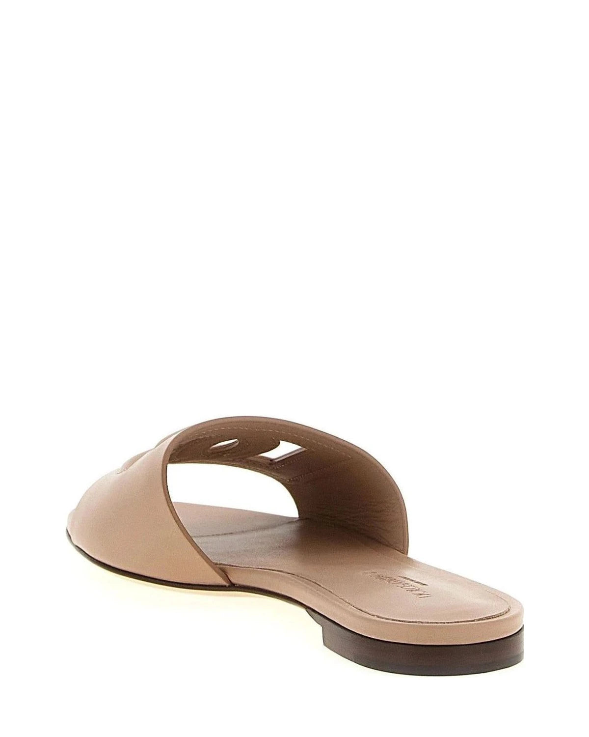 Dolce & Gabbana Slides in beige, Calfskin Leather — view 3