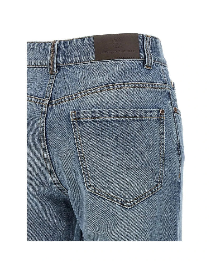 Brunello Cucinelli Jean in blue, Cotton — view 4