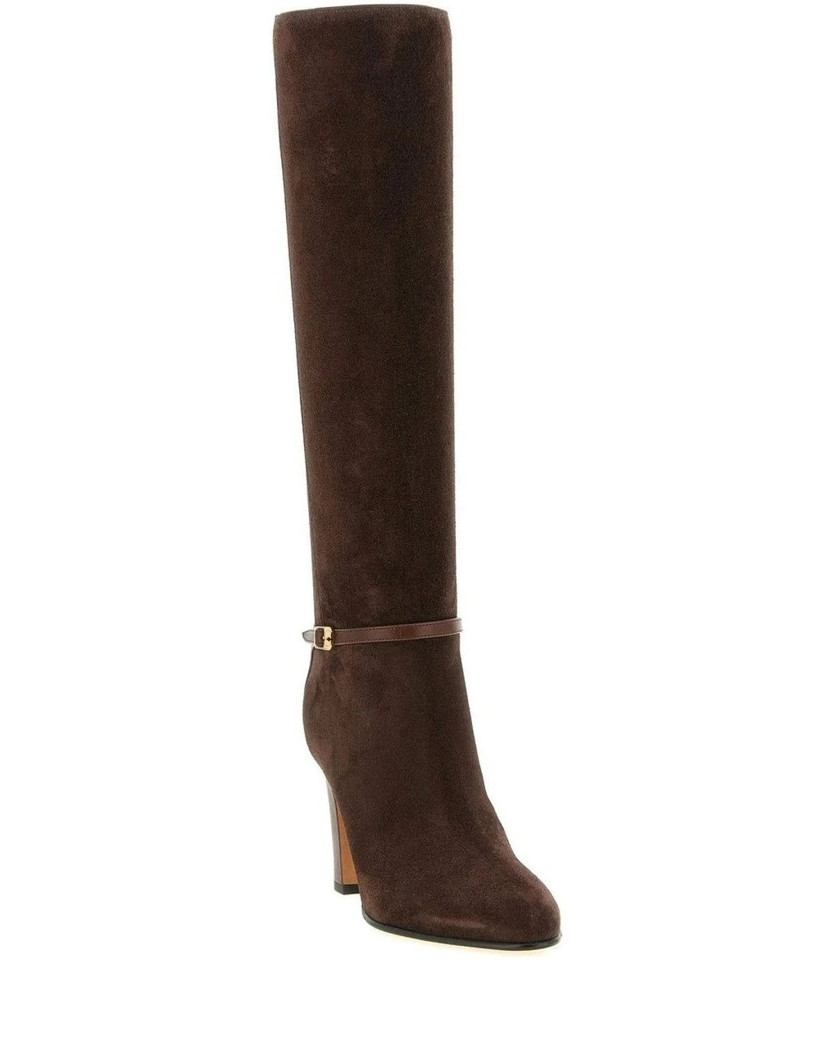 Valentino Garavani Knee High Boots in brown, Calfskin Leather — view 2