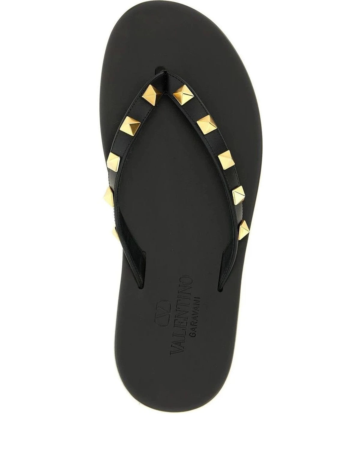 Valentino Garavani Slides in black, Calfskin Leather — view 4