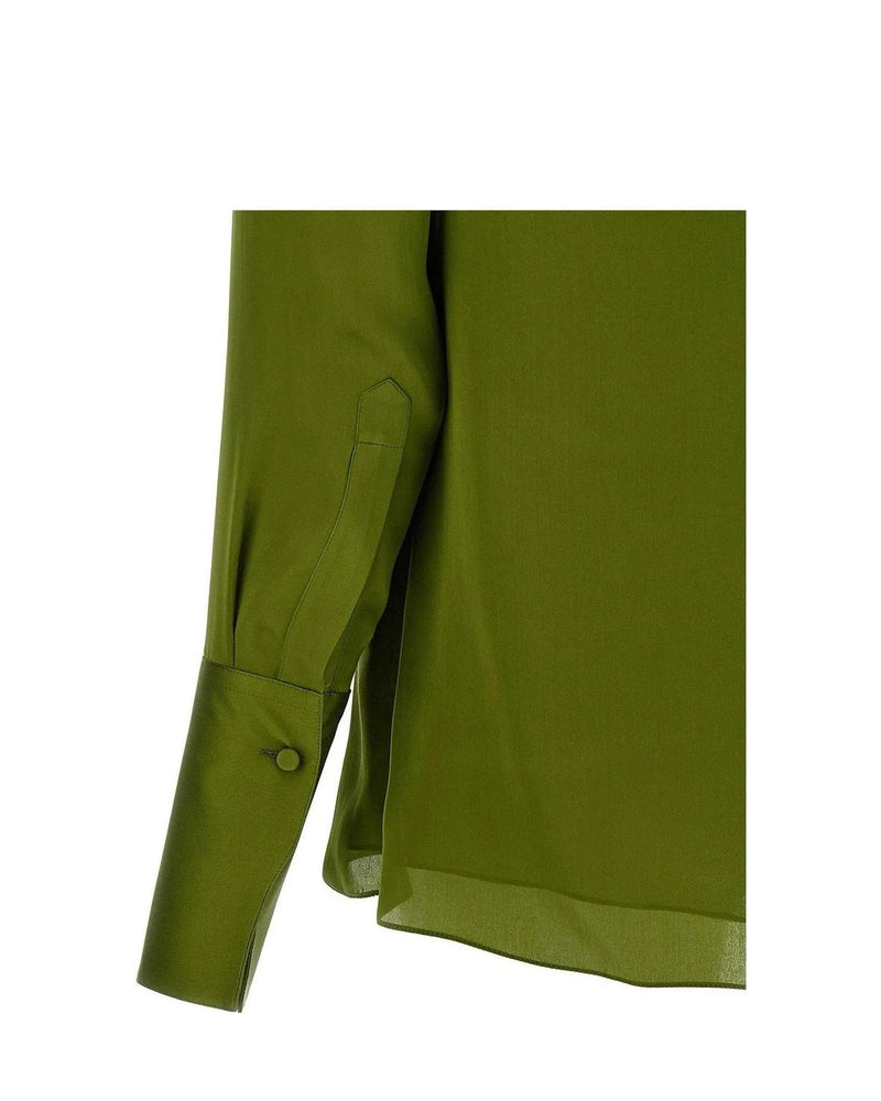 Tom Ford Blouse in green, Silk — view 4