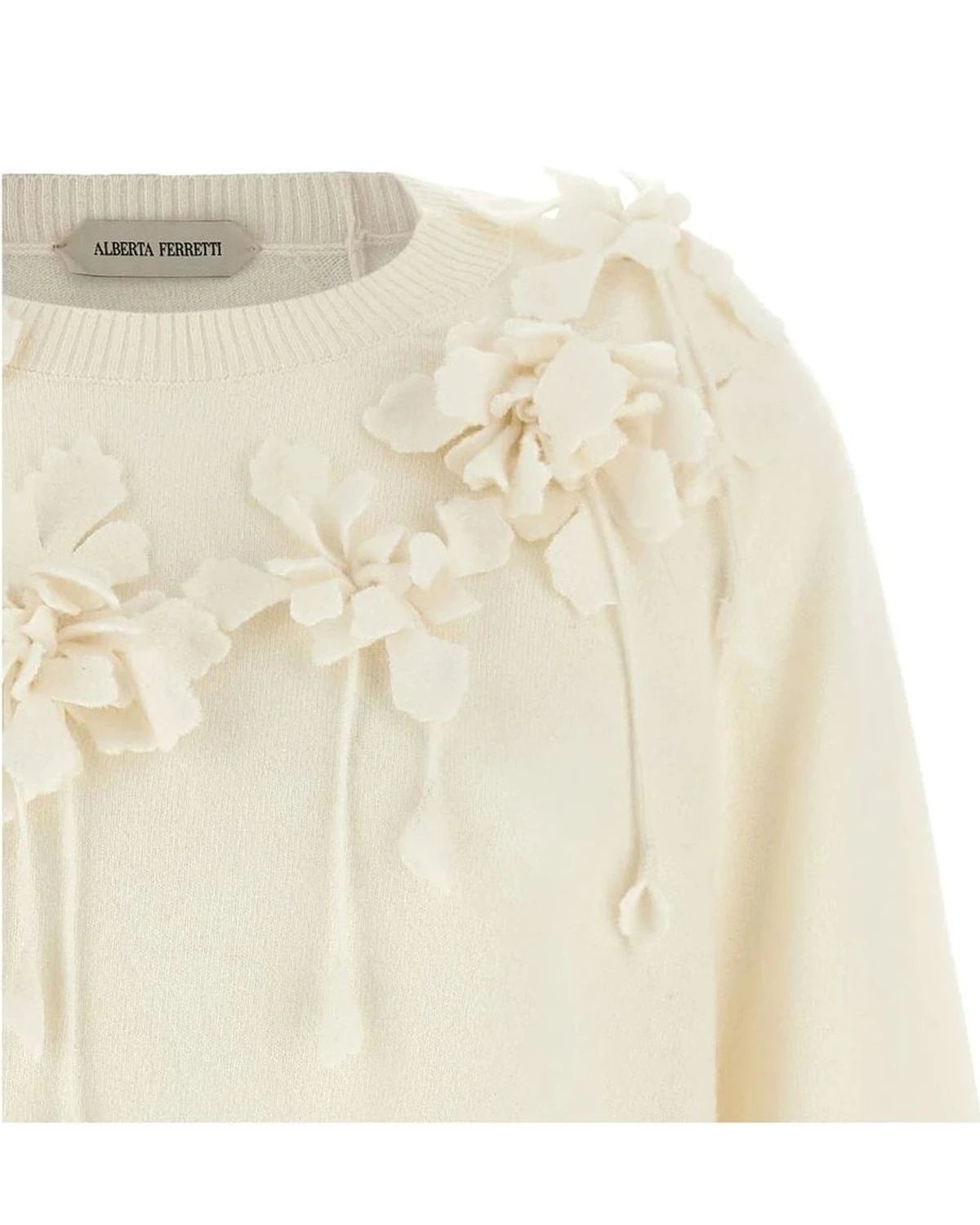 Alberta Ferretti Sweater in white, Virgin Wool — view 3