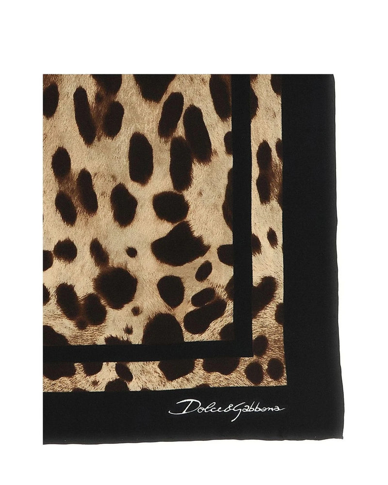 Dolce & Gabbana Scarves & Shawl in brown, Silk — view 2