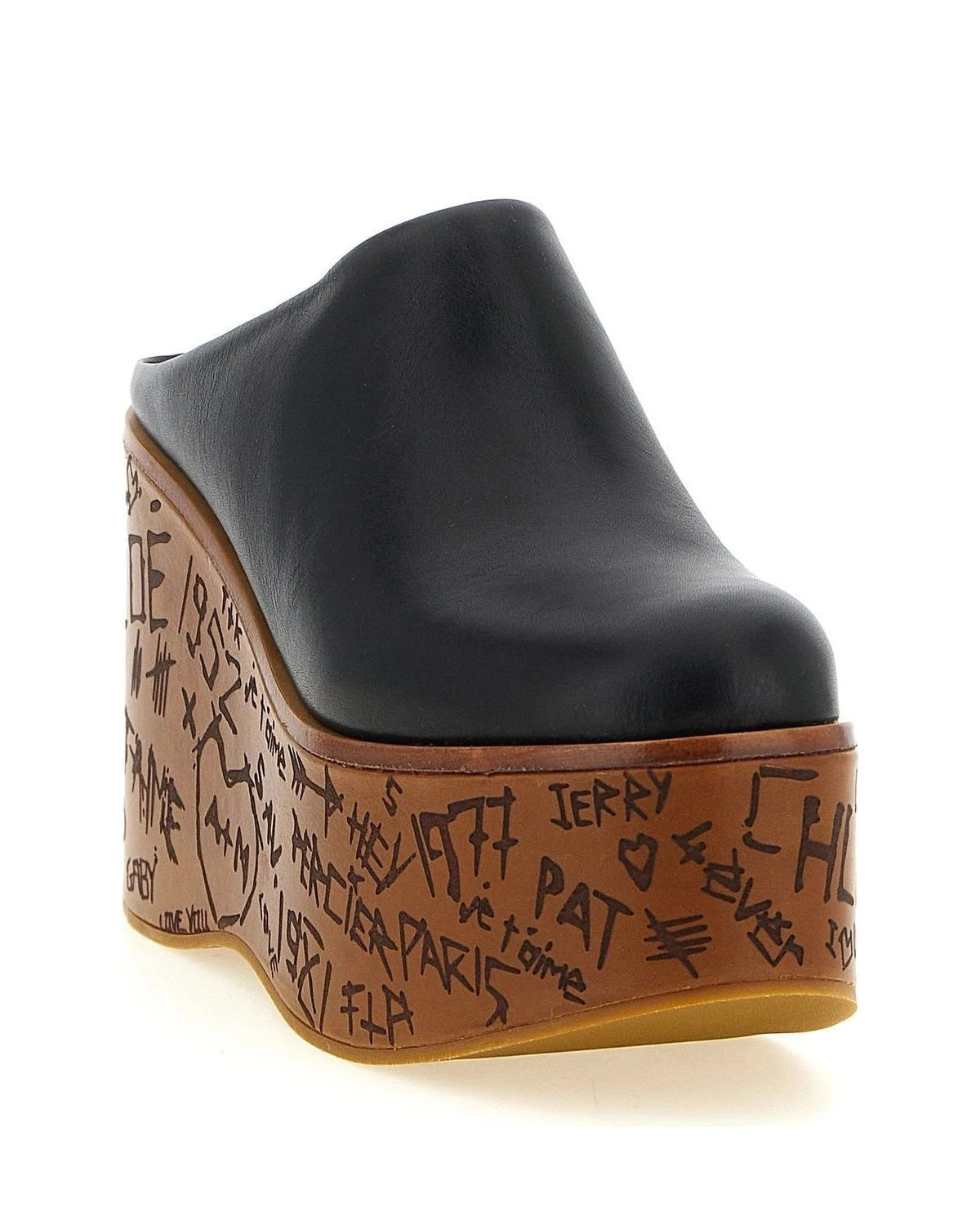 Chloé Wedges in black, Calfskin Leather — view 2