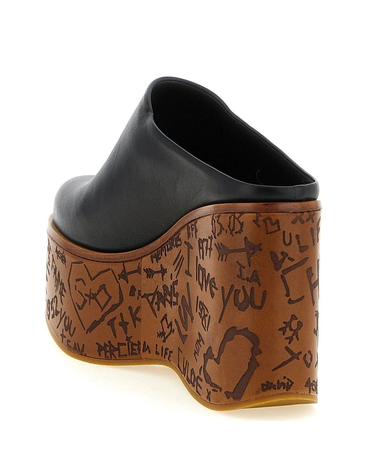 Chloé Wedges in black, Calfskin Leather — view 3