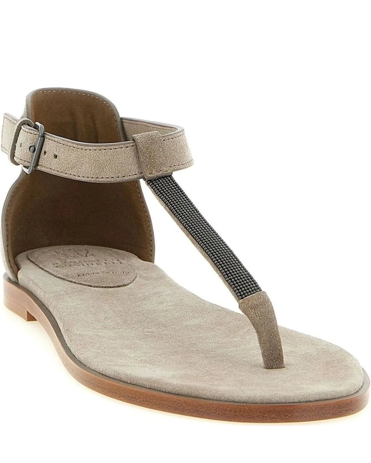Brunello Cucinelli Sandals in beige, Calfskin Leather — view 2