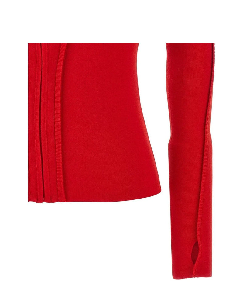 Victoria Beckham Cardigan in red, Wool — view 4