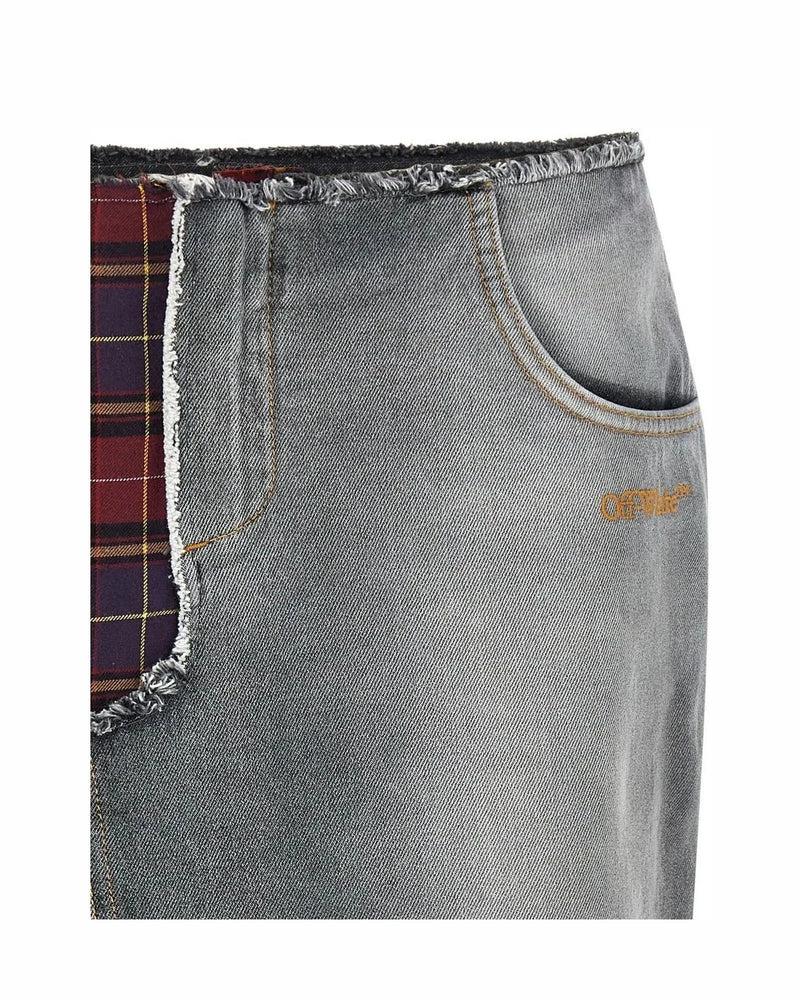 Off-White Skirt in multicolor, Cotton — view 3