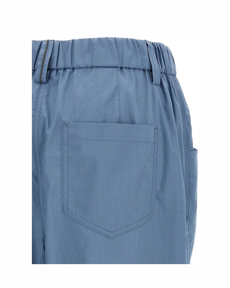 Brunello Cucinelli Trouser in blue, Cotton — view 4