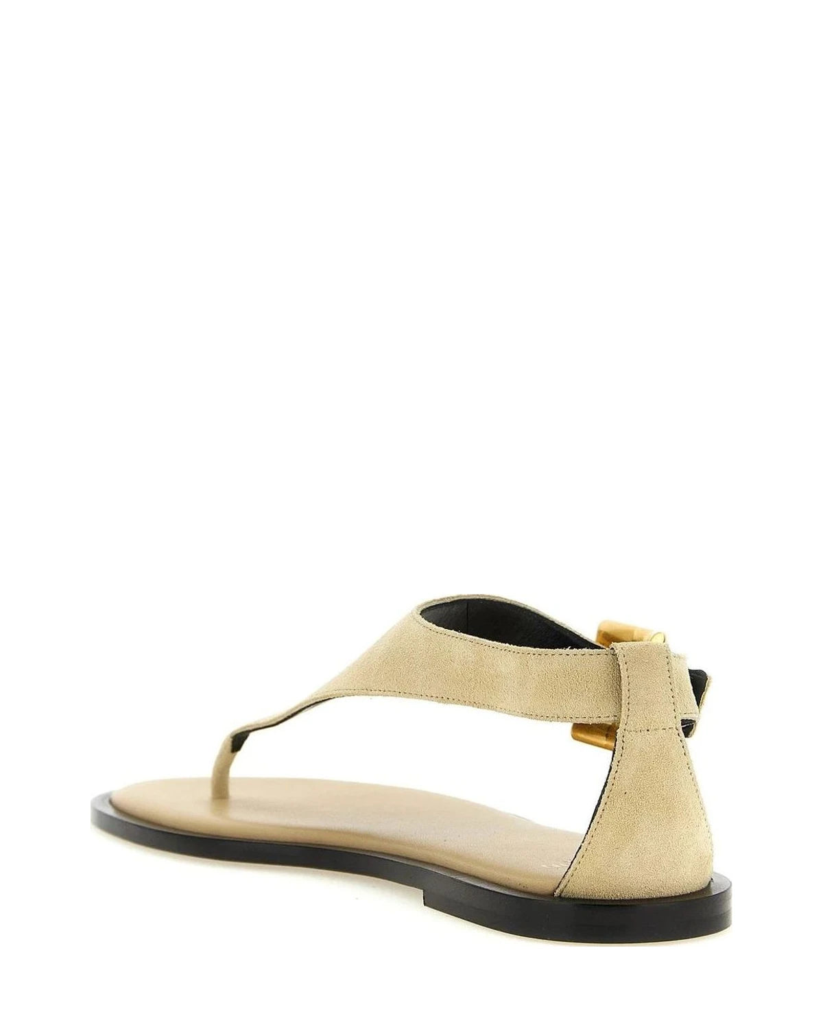 Balmain Sandals in beige, Calfskin Leather — view 3