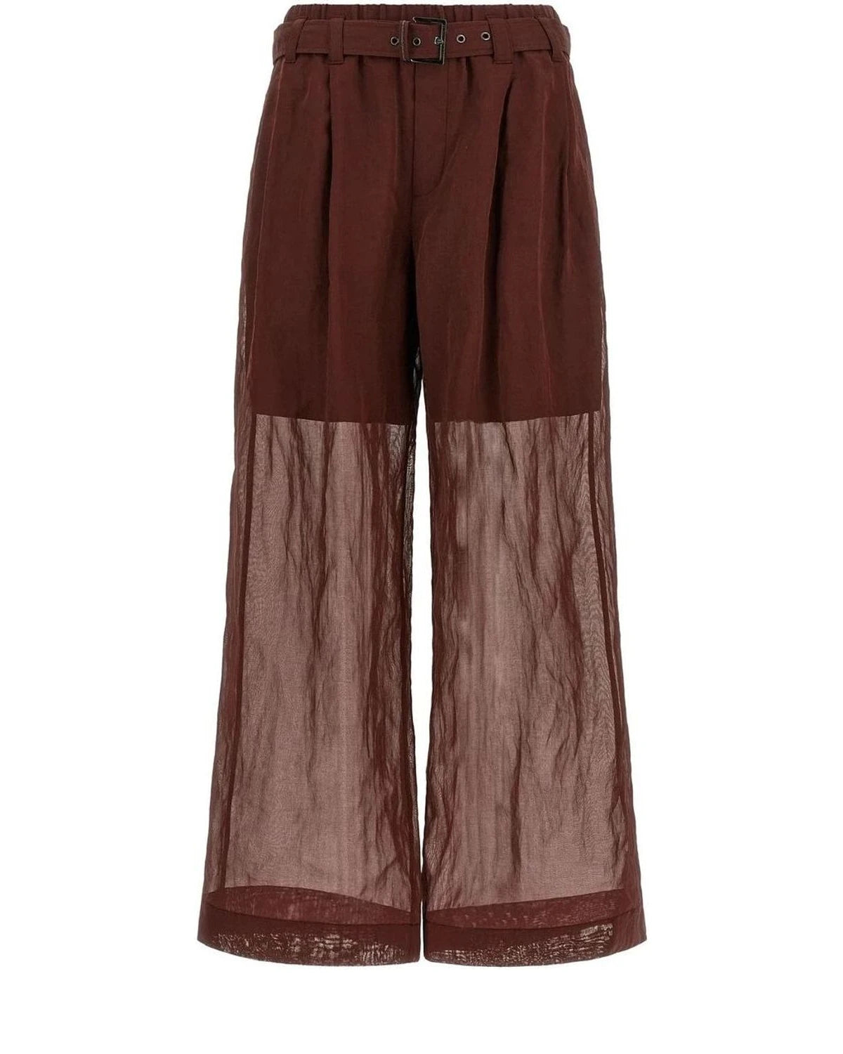Brunello Cucinelli Palazzo Pant in red, Cotton
