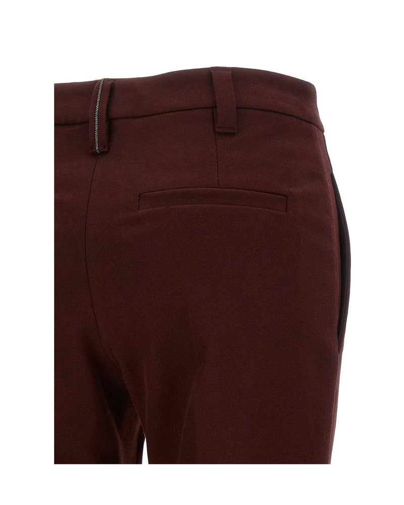 Brunello Cucinelli Trouser in red, Cotton — view 4