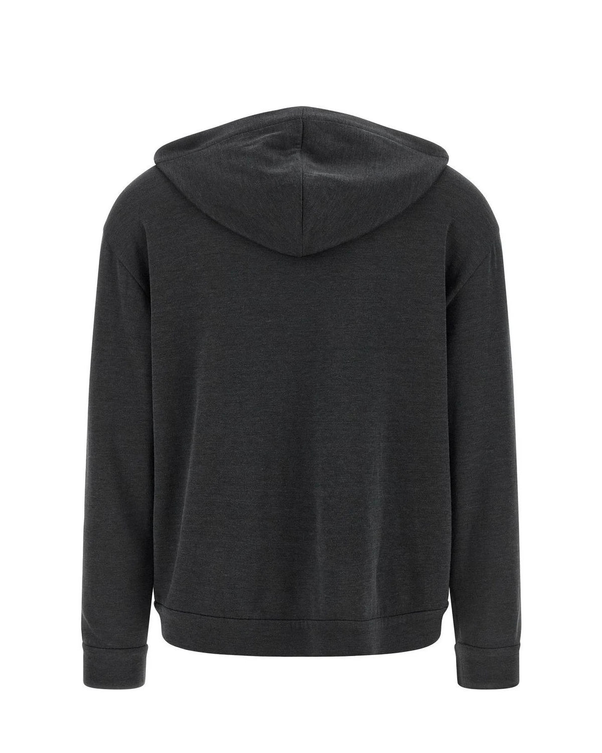 Brunello Cucinelli Hoodie in gray, Cotton — view 2