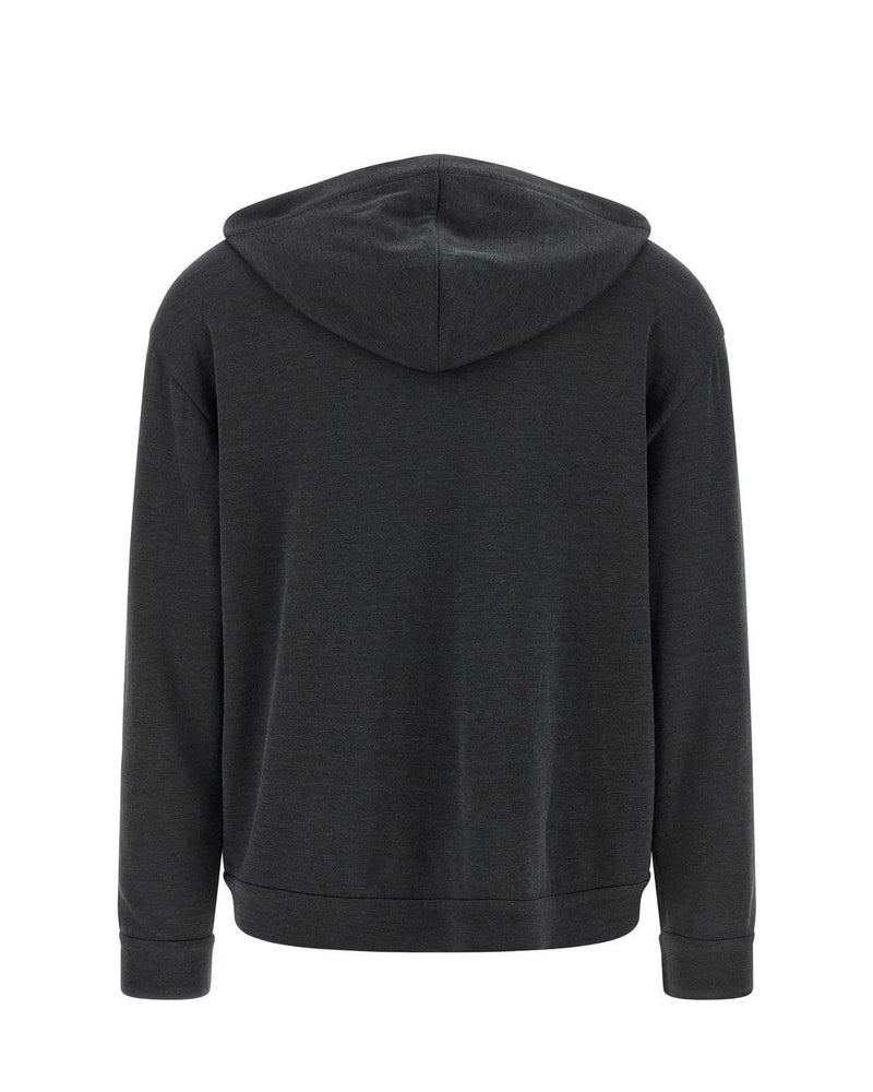 Brunello Cucinelli Hoodie in gray, Cotton — view 2