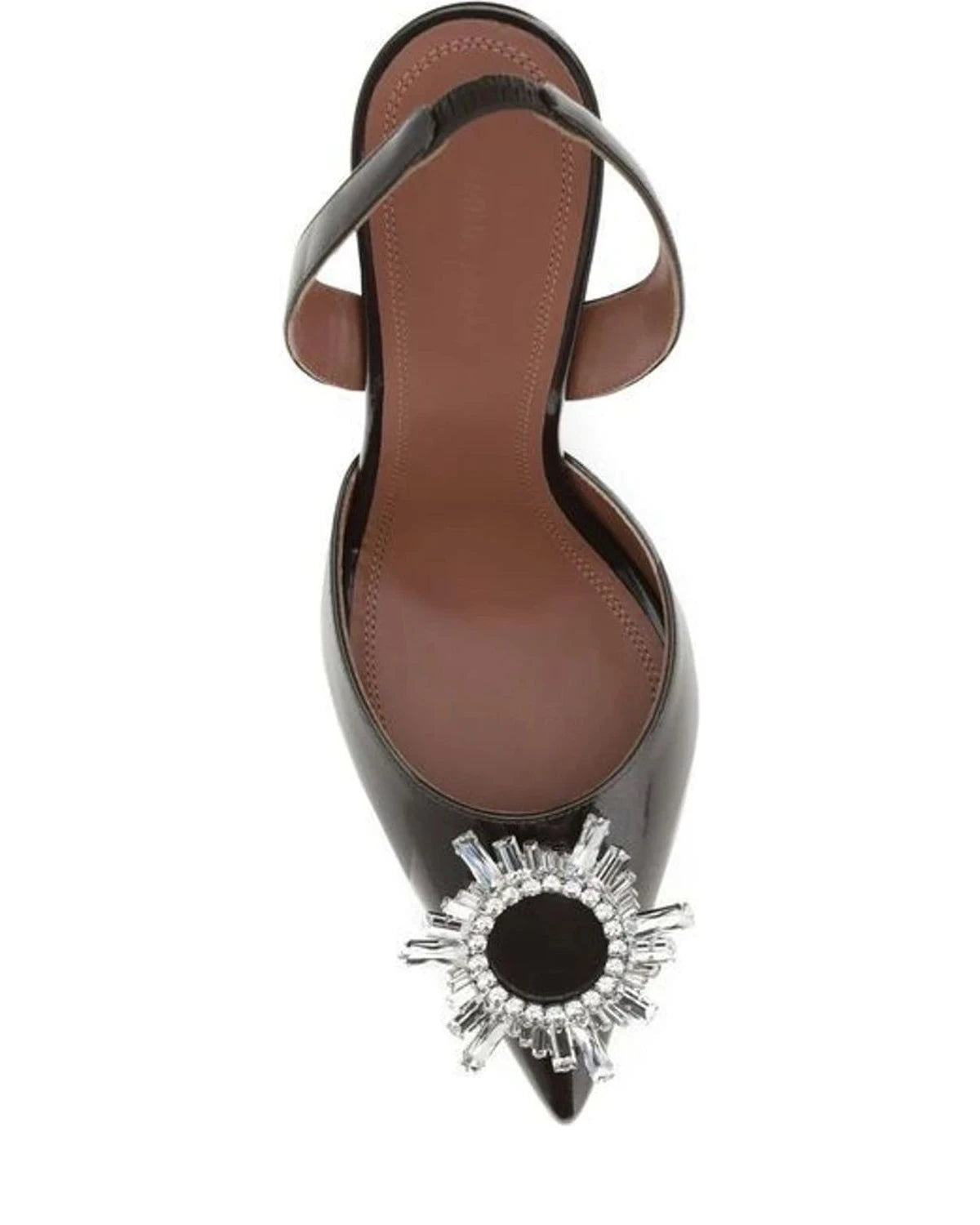 Amina Muaddi Pumps in brown, Calf Leather — view 4