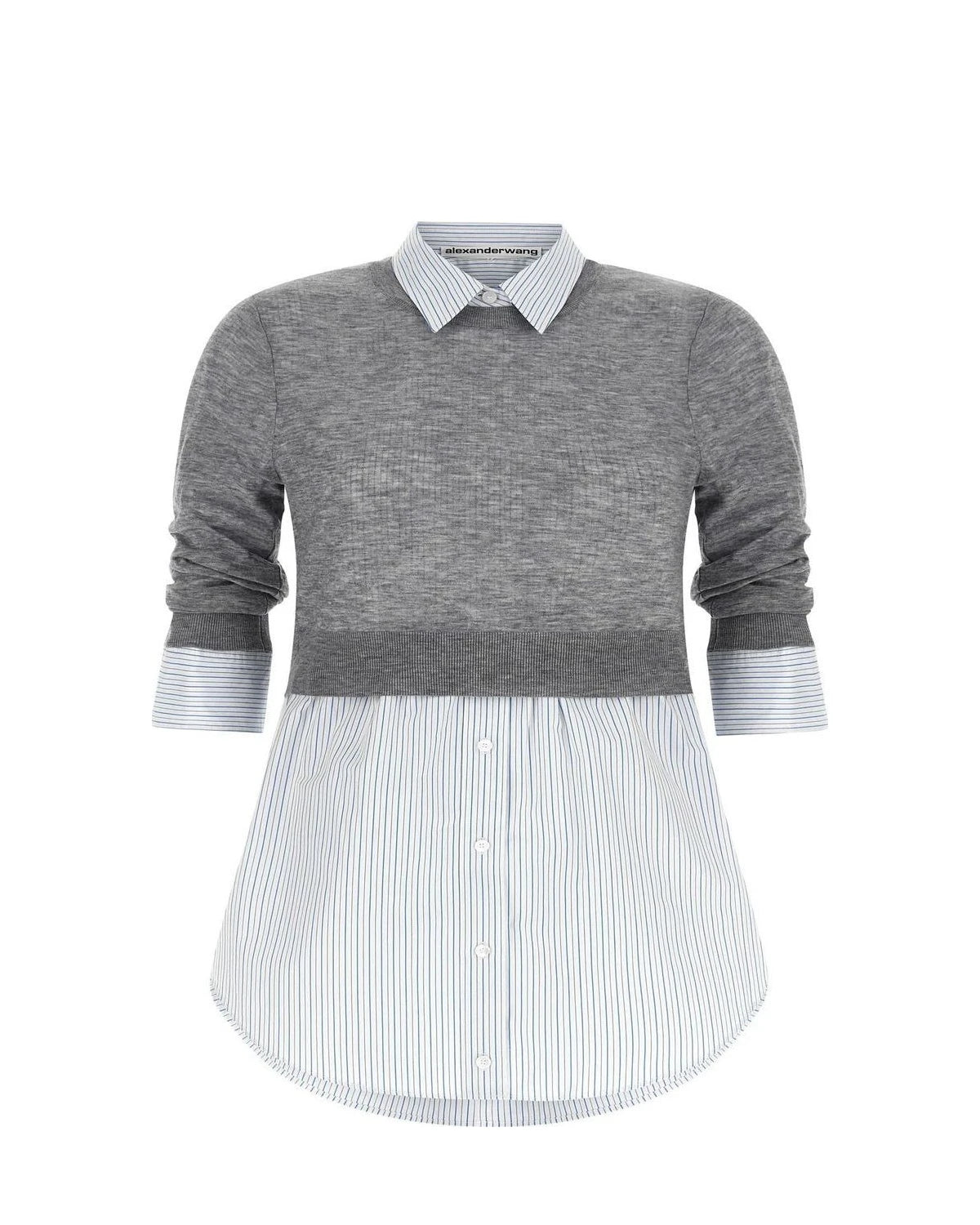 Alexander Wang Dress Shirt in gray, Wool
