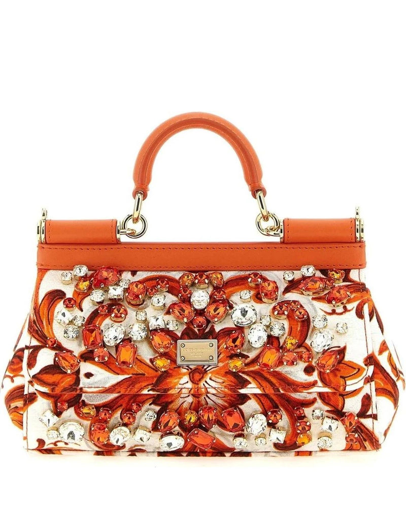 Dolce & Gabbana Satchel Bag in orange, Cotton