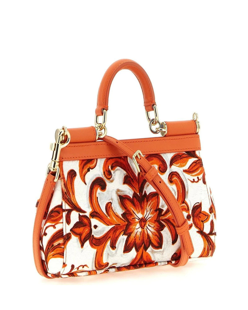 Dolce & Gabbana Satchel Bag in orange, Cotton — view 2