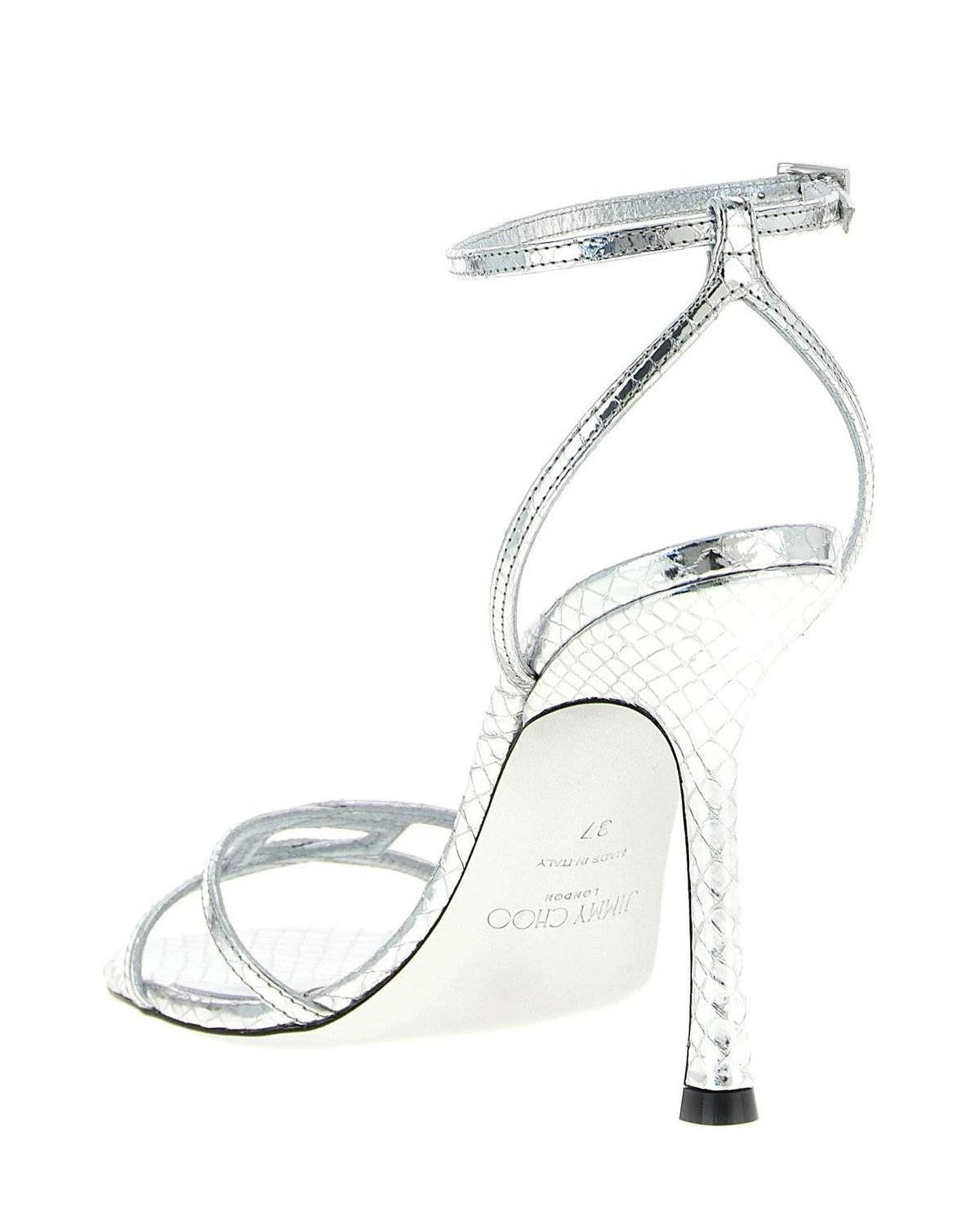 Jimmy Choo Sandals in silver, Leather — view 3