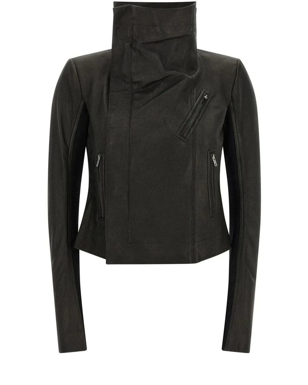 Rick Owens Trucker Jacket in black, Lamb Leather