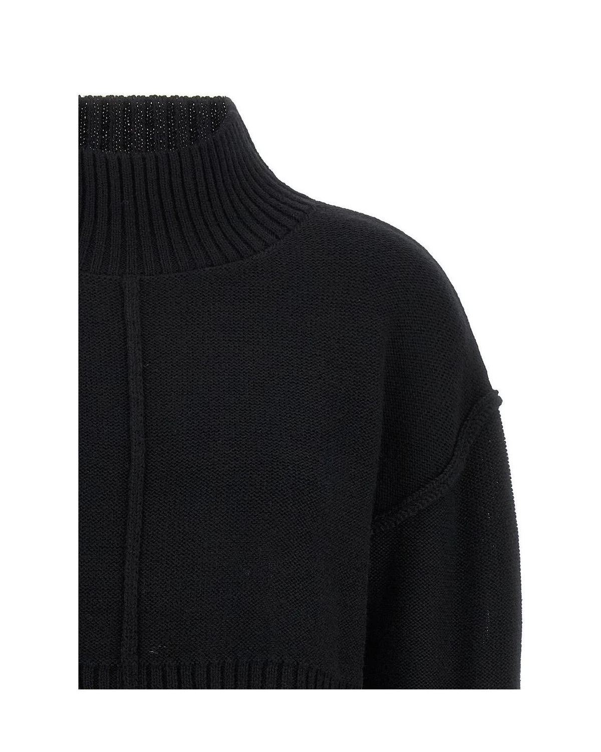 MM6 Maison Margiela Sweater in black, Virgin Wool — view 3