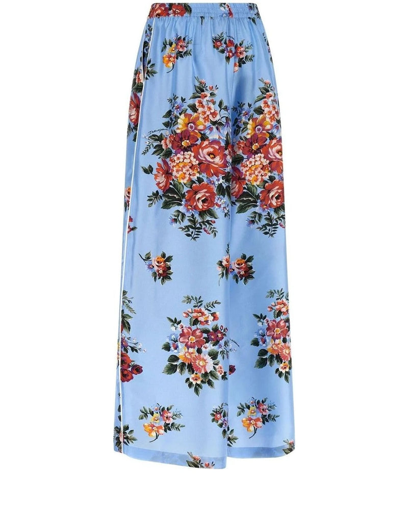 Dolce & Gabbana Palazzo Pant in blue, Silk — view 3